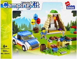 Campingbyggesæt med bil – 251 dele