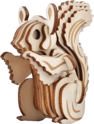 Woodcraft træ 3D-puslespil – egern