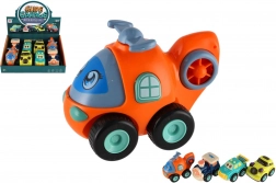 Plasttransportmiddel med svinghjul til børn