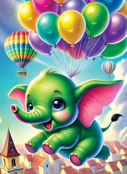 træpuslespil elefant-eventyr 40 brikker