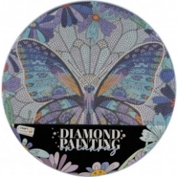 Diamantmaling Mandala med sommerfugl