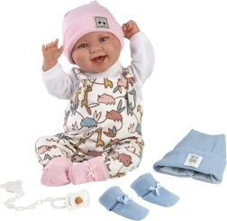 Realistisk babydukke med lyde og blødt krop