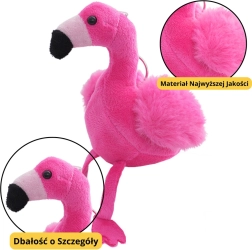 Flamingo plysbamse-nøglering pink 12 cm
