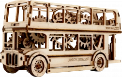 Træ 3D‑puslespil – Londonbus