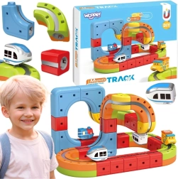 Magnetisk byggesæt med elektrisk tog WOOPIE Magic Cube Train, 32 dele