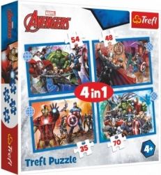 Puslespil 4-i-1 Modige Avengers