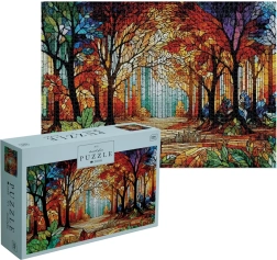 Interdruk puslespil Stained Glass: Skov 2000 brikker