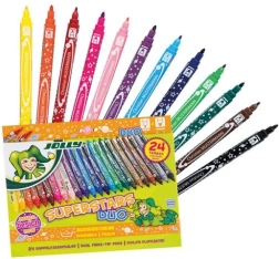 Dobbeltsidede tuscher SUPERSTARS DUO, 24 stk