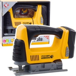 Interaktiv dekupantersav til børn med lyseffekter gul