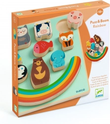 Puzz & Boom dyr med regnbue fra Djeco