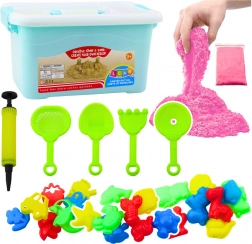 Sæt med magisk sand pink 3 kg med tilbehør