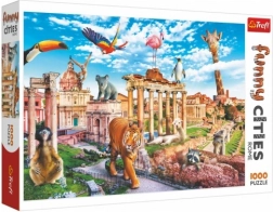 Puzzle Trefl Funny Cities – Det vilde Rom, 1000 brikker (68 × 48 cm)