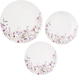 Porcelæns spisestel med blomstermotiv LOUKA, 18 dele