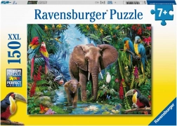 Ravensburger puslespil Elefanter i oasen 150 brikker