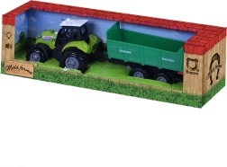 Traktor med lyd og lys med grøn trailer