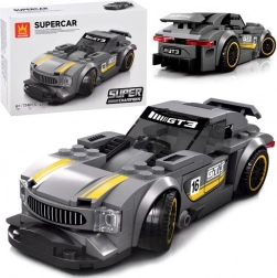 Teknisk byggesæt sportsvogn sølv 174 dele med klistermærker