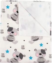Vandtæt flannelunderlag NEW BABY Cute Teddy