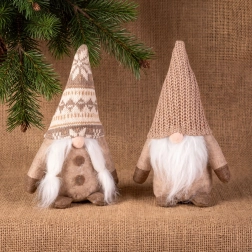 Tekstildekoration med nisse 25 cm - 1 stk.