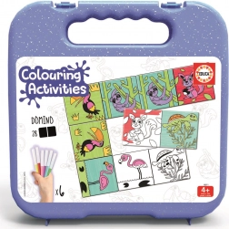 Farvelægnings-domino Dyrevenner med tuscher