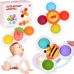 Senzoe Fidget Spinner med sugekop 3 stk