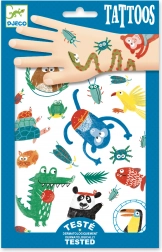 Midlertidige tatoveringer med dyr i junglen – DJECO