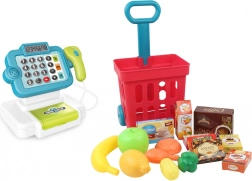 Kasseapparat med indkøbsvogn med lys- og lydeffekter