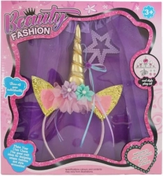 Børnekostumesæt enhjørning – tutuskørt, hårbøjle og tryllestav