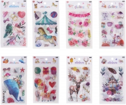 papirklistermærker mix af motiver 18,5 × 10 cm, 6 ark