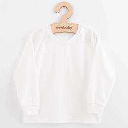 Børns bomulds T-shirt med lange ærmer New Baby Kindergarten hvid