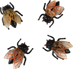 Dekorative plastikfluer til Halloween 4 stk.