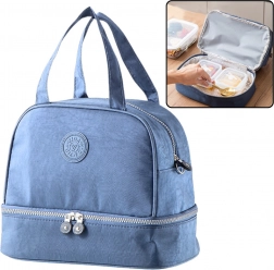 Isoleret termotaske til frokost blå