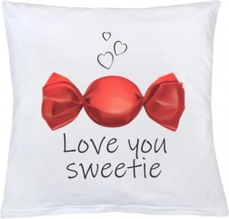 Pude med print New Baby Love You Sweetie 40 × 40 cm