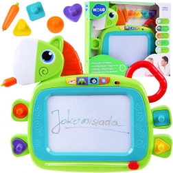 Farverig magisk tavle formet som en pony med stempler