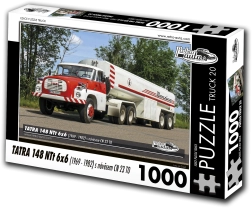 Retro-biler puslespil lastbil tatra 148 ntt 6x6 med påhængsvogn – 1000 brikker