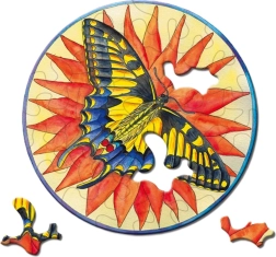 Rundt puslespil CURIOSI Picoli Sommerfugl 33 brikker