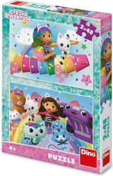 puslespil Gabbys magiske hus: på regnbuen 2×48 brikker