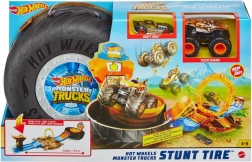 Hot Wheels Monster Trucks stuntarena i dæk – bærbart sæt