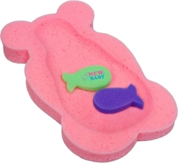 Skumunderlag til badekar New Baby Basic bjørn rosa