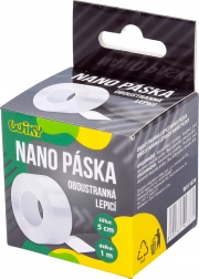 Dobbeltsidet nano klæbebånd 1 m × 5 cm