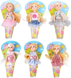 Dukke 12 cm – miniature samlerlegetøj