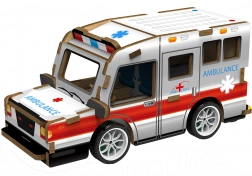 3D træpuslespil Ambulance