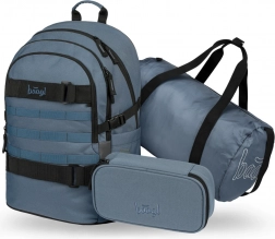 Sæt med skoletasker Skate Dust Blue: rygsæk, penalhus, sportstaske