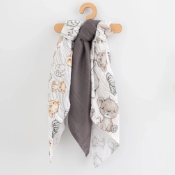 Bomuldsbleer med print New Baby 70 × 80 cm, 3 stk.