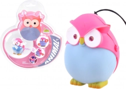 Farverig ugle-nøglering med lys og lyd