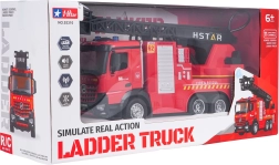 RC brandbil med udtrækkelig stige og vandtåge 2,4 GHz