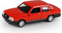 Retro metalbil 13 cm med pull-back svinghjul 1:32