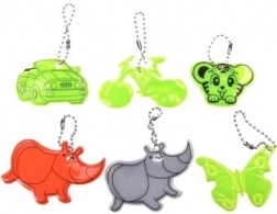 Reflekterende nøglering – mix af farver