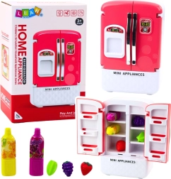 Legetøjskøleskab til børn Pink med frugt og juice