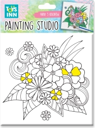 Malersæt lille canvas Flowers fra Toys Inn