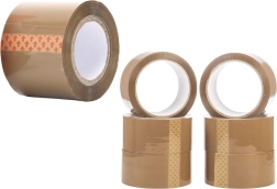Brun pakketape 48 mm × 50 m, syntetisk gummi